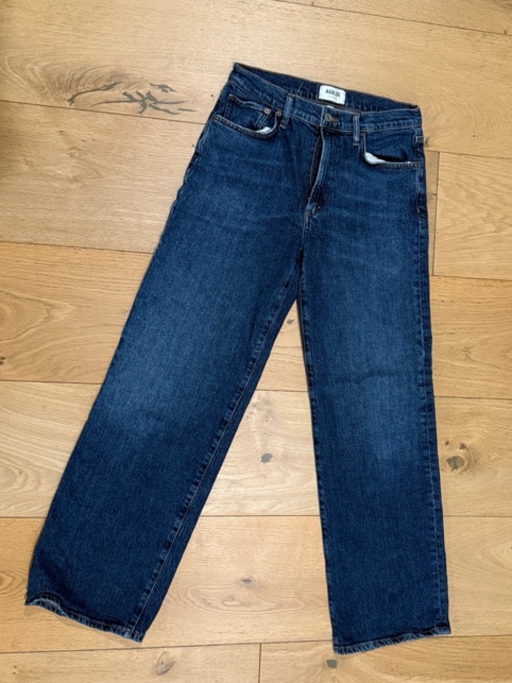 AGOLDE Dark Wash Straight Leg Jeans